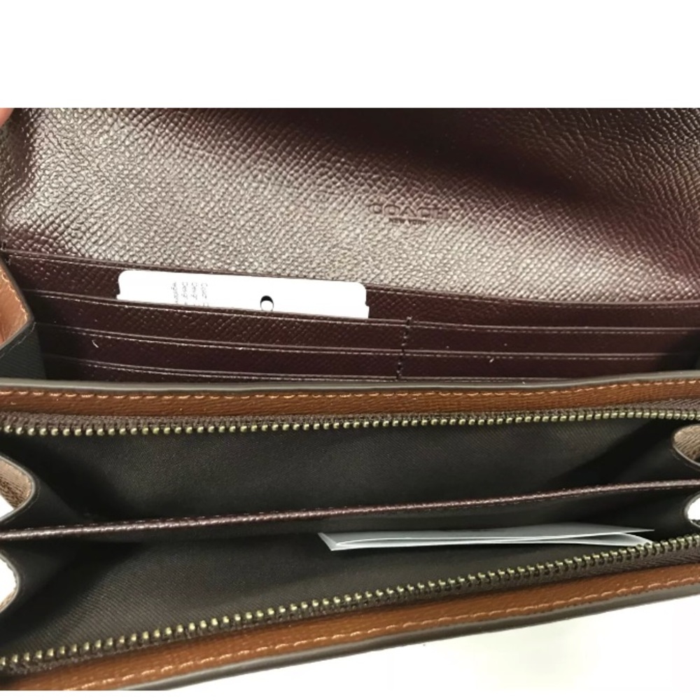 โ๏ธSOLDโ๏ธAuthentic Coach coated canvas slim wallet - Picture 7 of 8